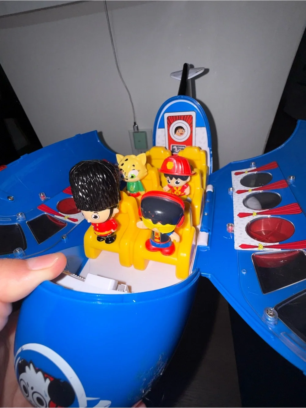 Ryan World World Tour Blue Play Airplane with Red Propellers